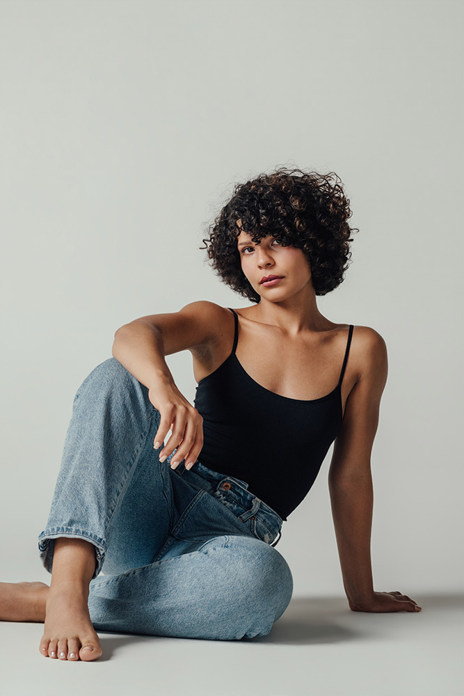 Retrato natural de modelo para postulación a agencias de modelaje